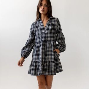 Bohme Autumn Plaid Mini Dress